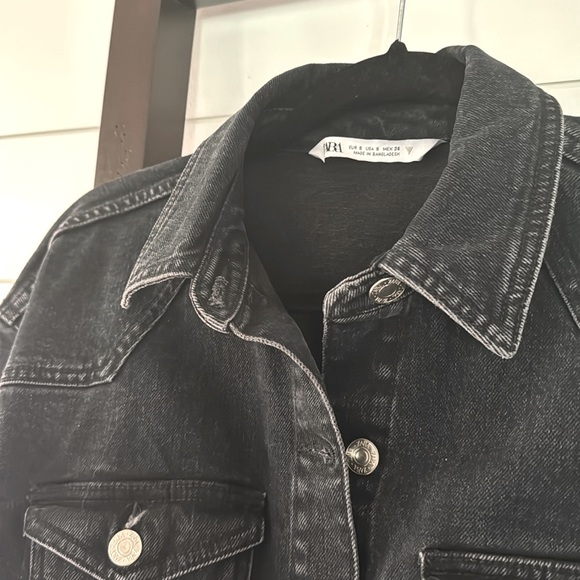 NWOT Zara dark denim mini dress - Picture 5 of 5